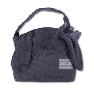 מגבת לתינוקות ולפעוטות מיננה אפור כהה